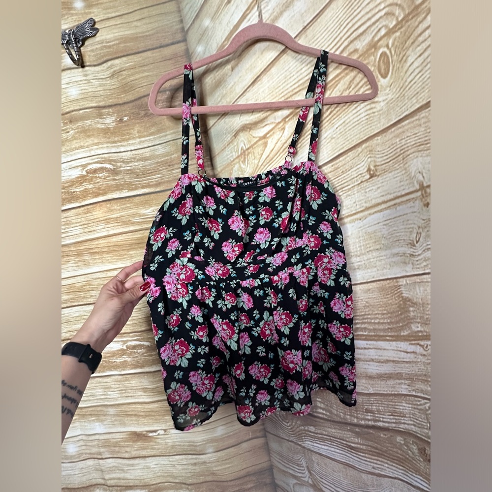 Torrid Flower Babydoll Top